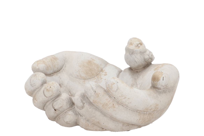 <h4>Concrete Antique Bird Bowl Hands 20x20x10cm Nm</h4>