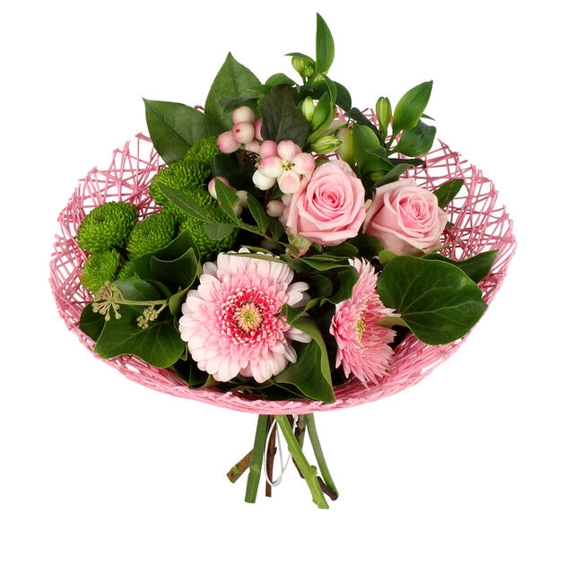 <h4>Bouquet holder Twist Ø20cm pink 10pce/bundle</h4>