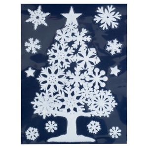 DF12-RD-60330 - Sticker tree and snowflake 29,5x40cm