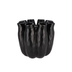 Luna Black Tube Vase 19x19cm