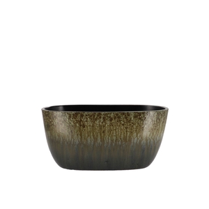 Jade Forest Green Bowl Orchid 28x15x13cm