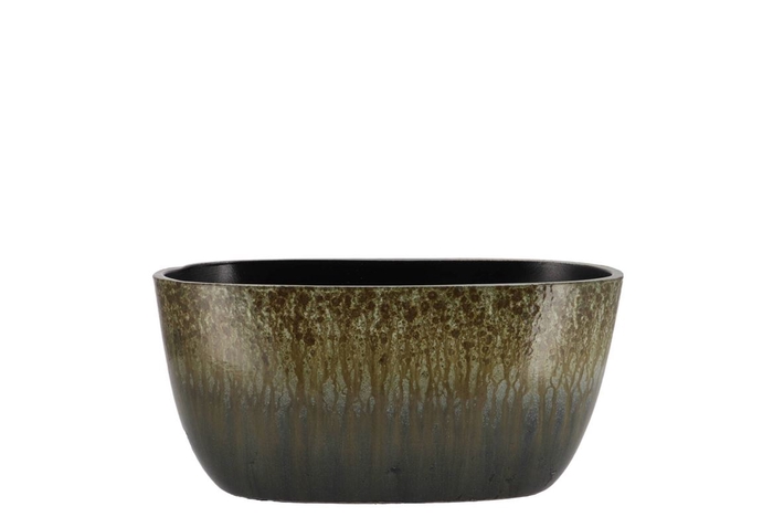 <h4>Jade Forest Green Bowl Orchid 28x15x13cm</h4>