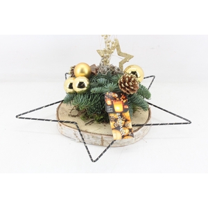 arr5 Kerst MB328 - Hout Schijf ster