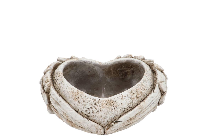<h4>Concrete Saint Heart Top Wings Planter Straight 21x19x8cm</h4>