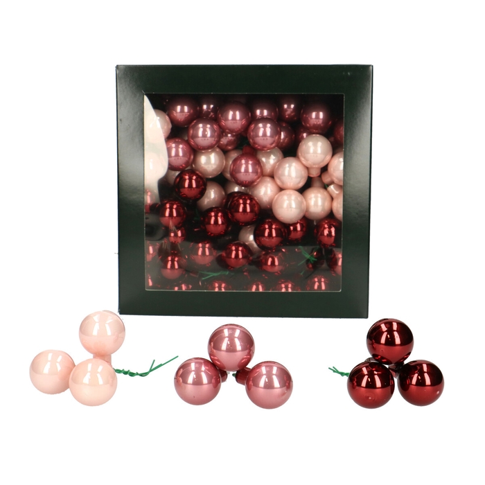 <h4>Christmas bauble Ball/wire 25mm combi x144</h4>