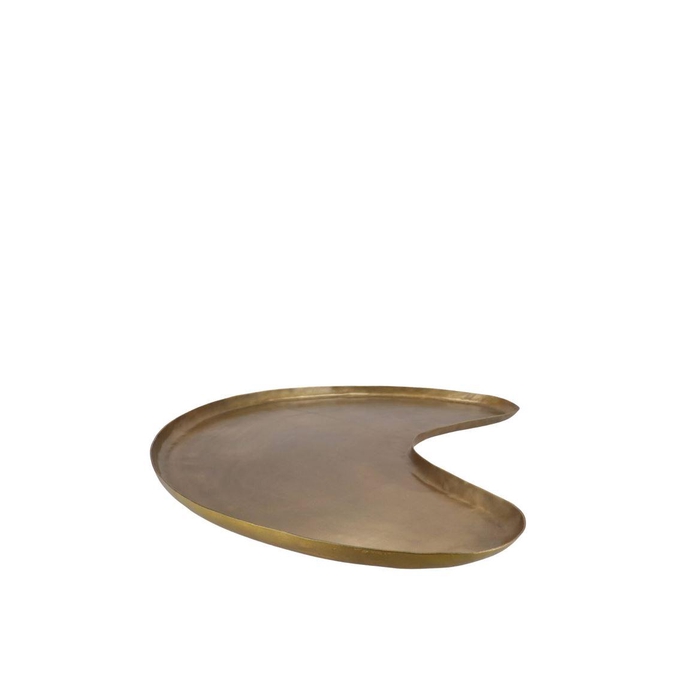 <h4>Hawley Antique Gold Tray Organic Metal 30x21cm</h4>