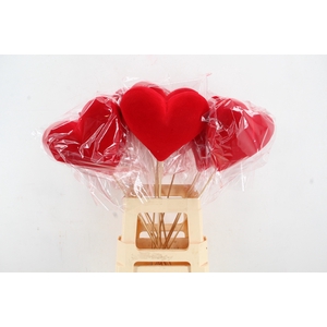 Stick Heart Fl. Bold Red 20cm
