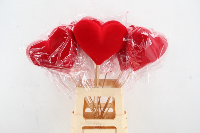 <h4>Stick Heart Fl. Bold Red 20cm</h4>