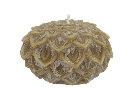 <h4>Candle Dahlia Olive 12x8cm</h4>