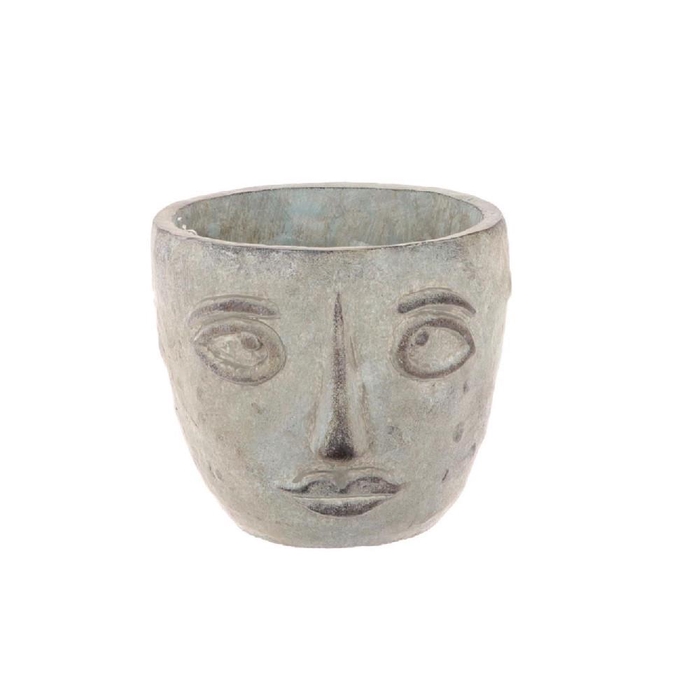 Keramiek Pot gezicht d13.5*10.5cm