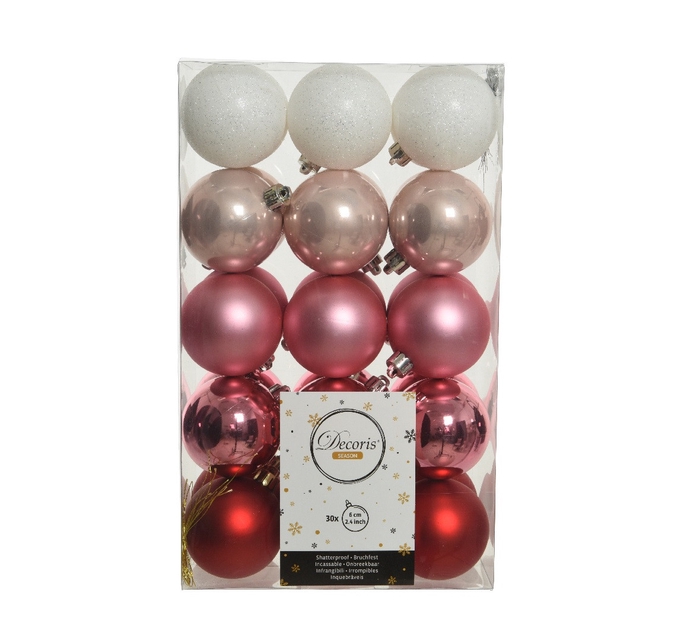 <h4>Sale Christmas Ball plastic  60mm x30 ass</h4>