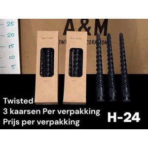 Dec Kaars 3 Set Black