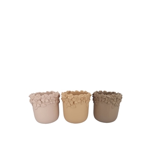 Gigi Natural Brown Mix Flower Pot Ass 16x16x13cm