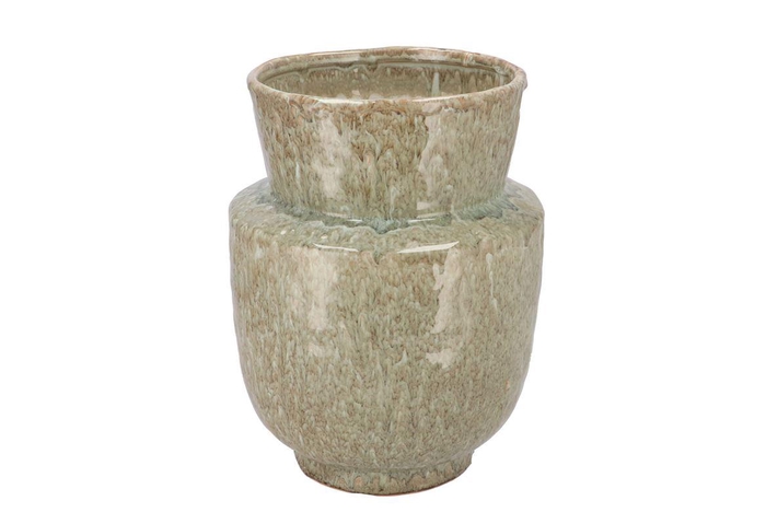 Iron Stone Green Vase 24x24x31cm