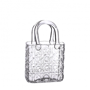 Glas Handbag vaas Elysee 14*9.5*22cm