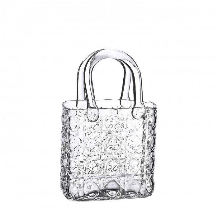 <h4>Glas Handbag vaas Elysee 14*9.5*22cm</h4>