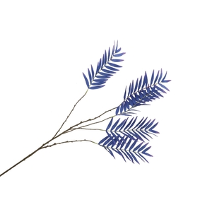 Silk Palm Leaf Blue 125cm