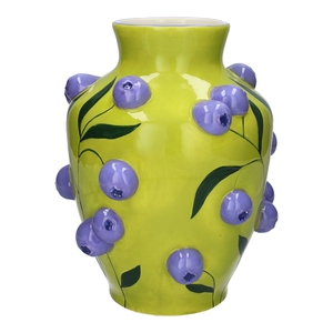 Vase Blueberries d12\\24.5xh30.3 purple\\lime