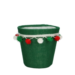 Potcover pompon d13.5*13cm