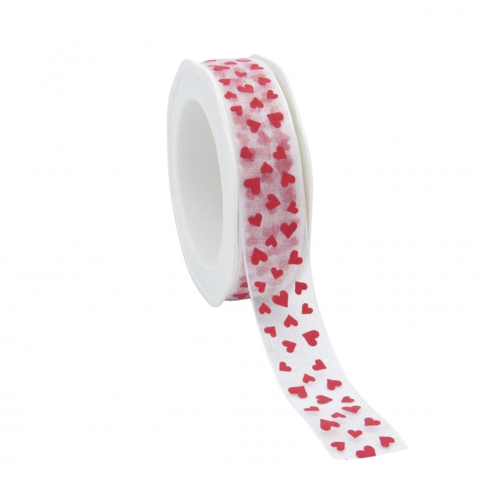 <h4>Wedding Ribbon Sweet hearts 25mm 20m</h4>