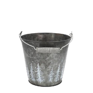 Kerst Zink Pohon emmer d13*12cm
