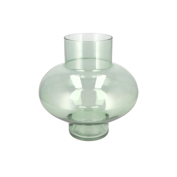 <h4>Mira Green Glass Bulb Low Vase 30x30x30cm</h4>