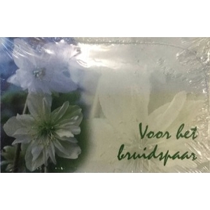 BLOEMENKAARTJE - Voor het bruidspaar - 9*6cm - 50pcs *opruiming*