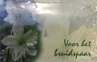 BLOEMENKAARTJE - Voor het bruidspaar - 9*6cm - 50pcs *opruiming*