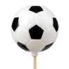 Bijsteker Voetbal Ø6cm+50cm stok wit/zwart