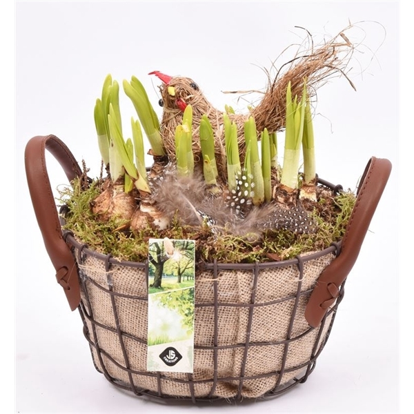 Gaasmand met jute 21x15.5cm