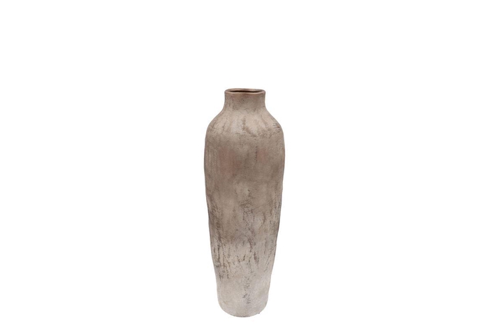 Florence Antique Bronze White Vase Long 12x12x35cm