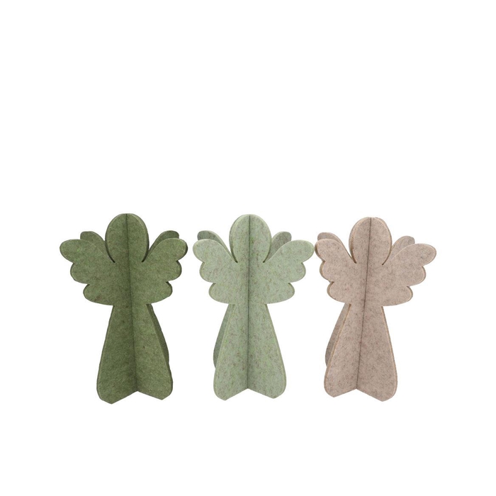 <h4>Felt Green Beige White Angel Ass 24x24x30cm</h4>