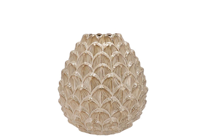 <h4>Mika Cozy Sand Vase Pinecone Edge 9x9cm</h4>
