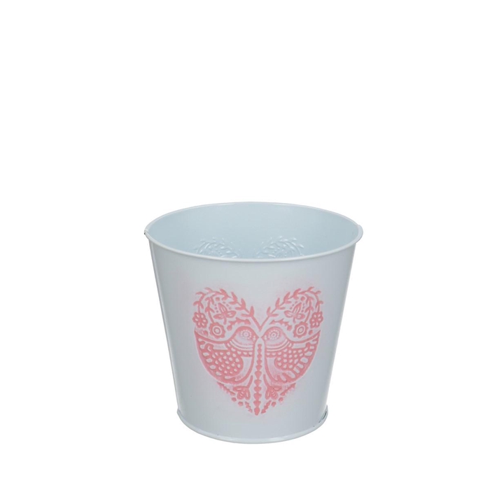 <h4>Valentijn Zink Pot Lovebird d12.5*11.5cm</h4>