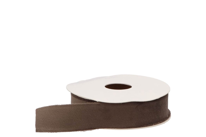 Ribbon Velvet 75 Dark Brown 5mx25mm P/1