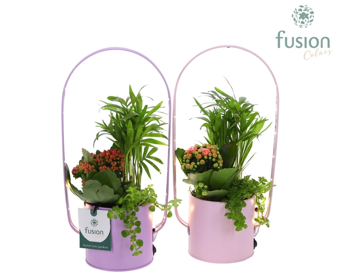 <h4>LED planter zink boog met Arrangement</h4>