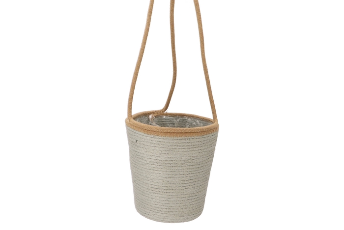 Tripoli Hang Basket Petrol/grey 23x22cm Nm