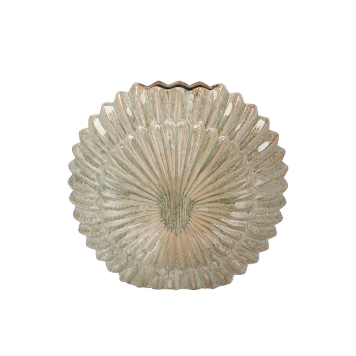 <h4>Sifan Green Vase Oval 39x16x39cm Nm</h4>