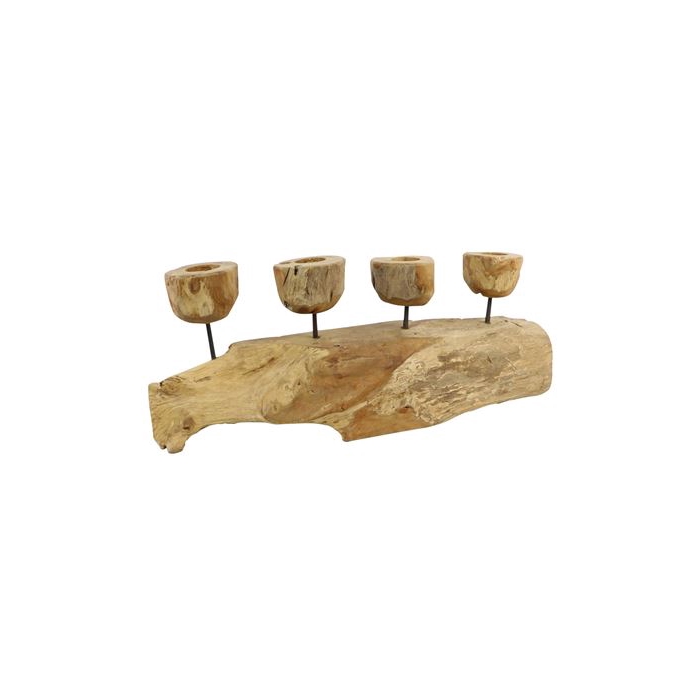 <h4>Candleholder Teak Erosion L70W20H16</h4>