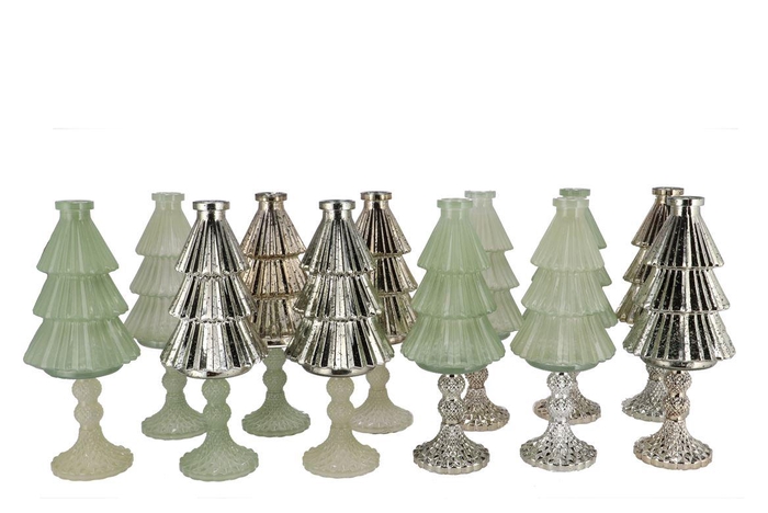 Jazz Nordic Green Vase X-mas Tree Ass 11x28cm Nm