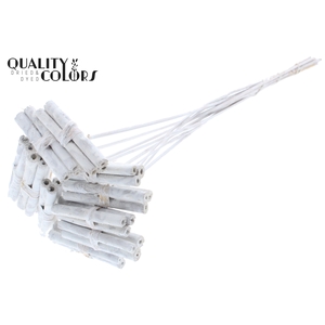 Jute Stick Posy on stem Covered White