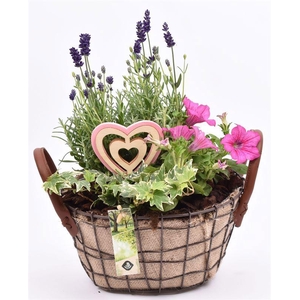 Gaasmand ovaal met jute 25x20cm