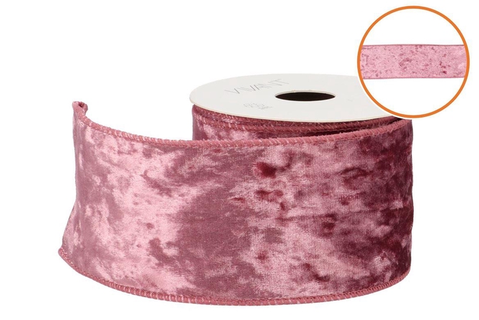 <h4>Ribbon Velvet Satin Old Pink 3mx70mm</h4>