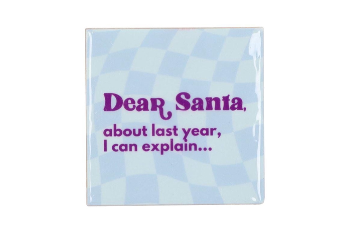Tile Dear Santa 10x10x1cm Nm