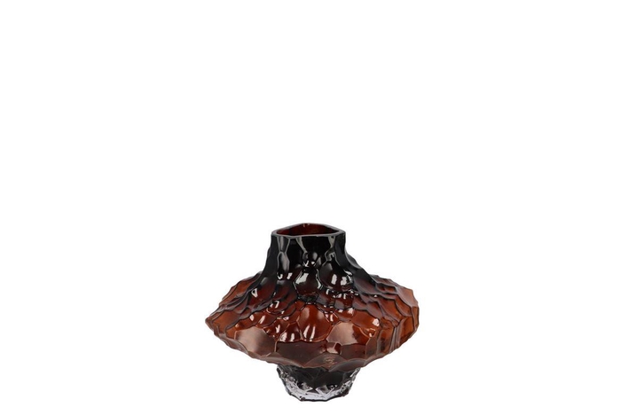 Filou Brown Vase Structure 19x16cm