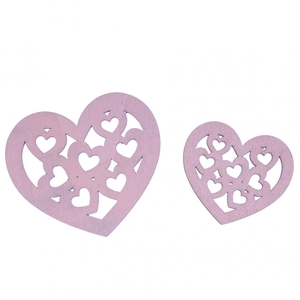 Valentine Deco hanging heart  5-7cm x20