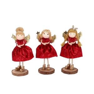 Loulou Red X-mas Standing Angel Ass 6x6x17cm