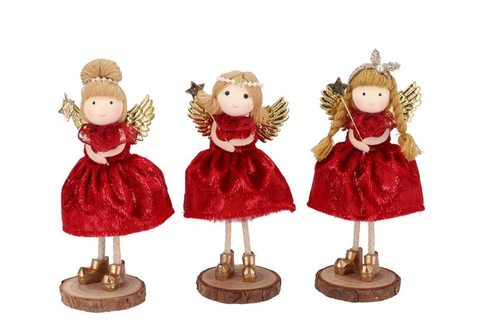 <h4>Loulou Red X-mas Standing Angel Ass 6x6x17cm</h4>