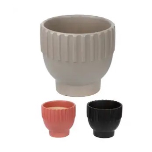 VASO DECORATIVO DE CERAMICA 18CM IMP G DVA523 - CREME