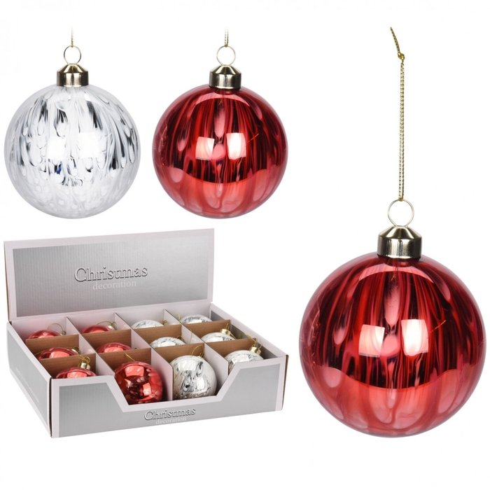 <h4>Sale Christmas Ball deco glass 80mm ass.</h4>